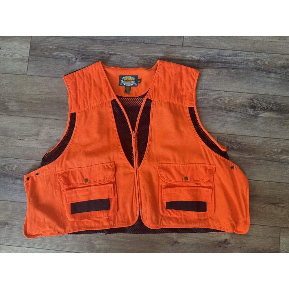 Cabela’s Orange Game Hide Bird Hunting Vest Men 4XL